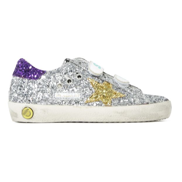 glitter silver trainers