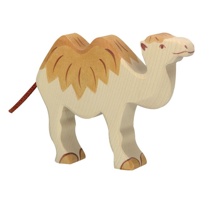 Wooden Camel Figurine Yellow