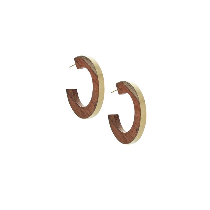 Wood Earrings | Bois foncé- Product image n°0