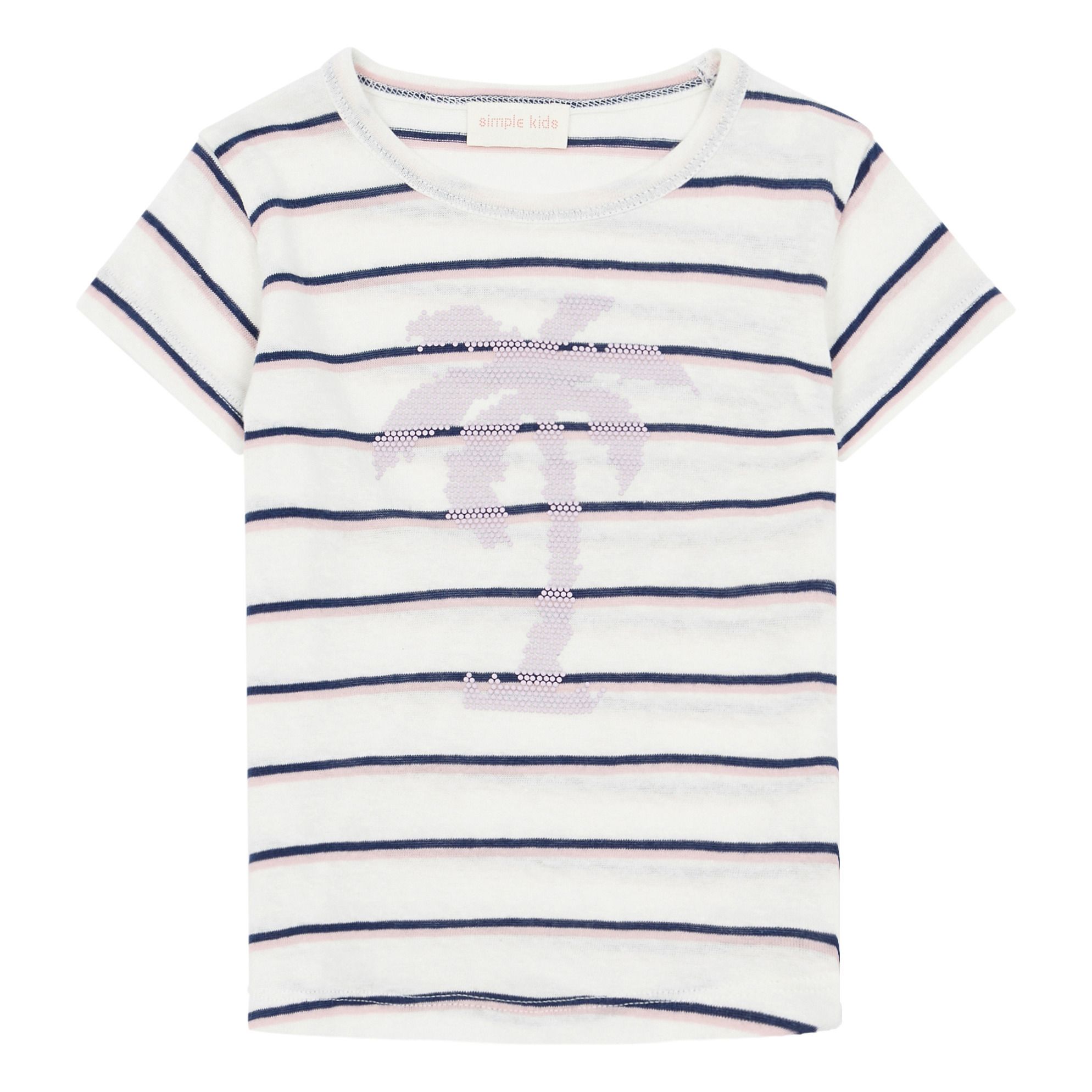Simple Kids - T-shirt Palm - Fille - Rose