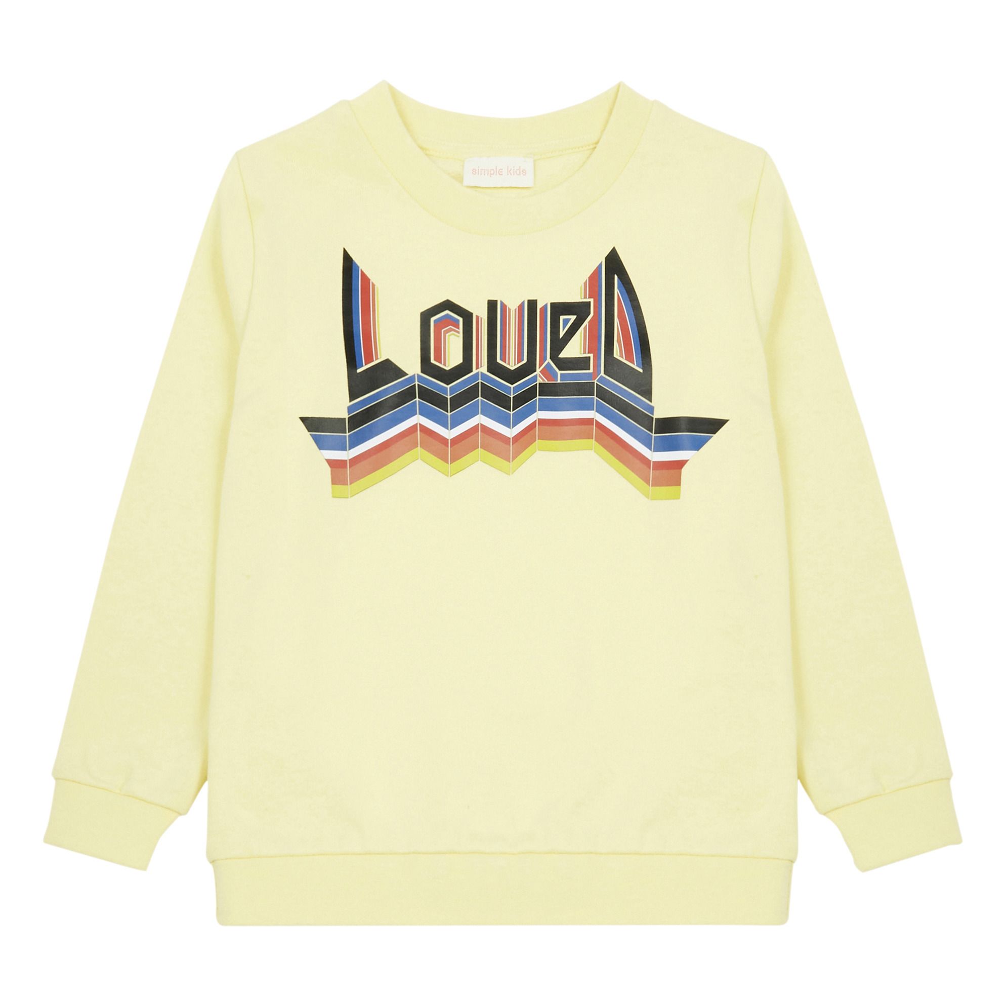Simple Kids - Sweat Loved - Fille - Jaune citron