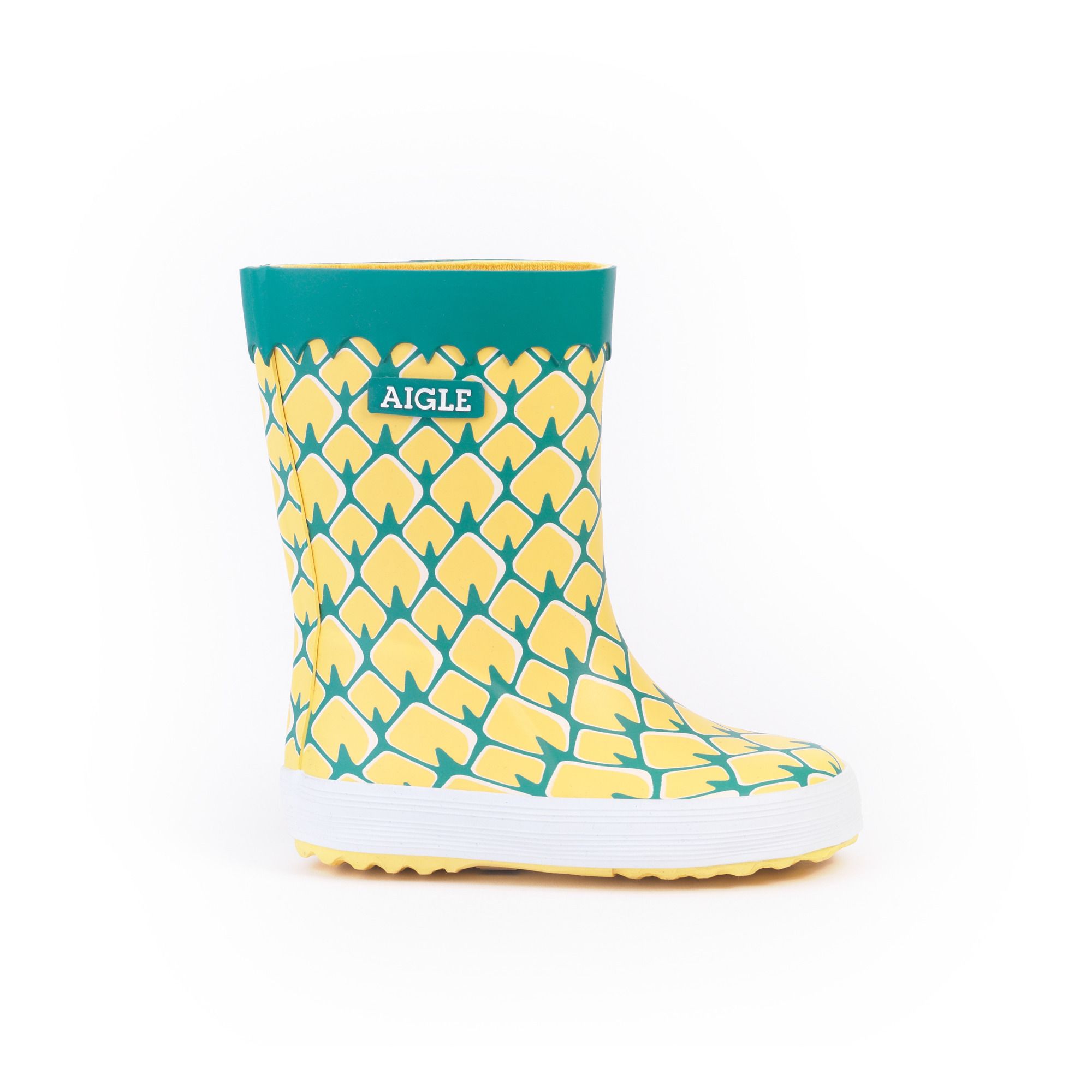 pineapple rain boots