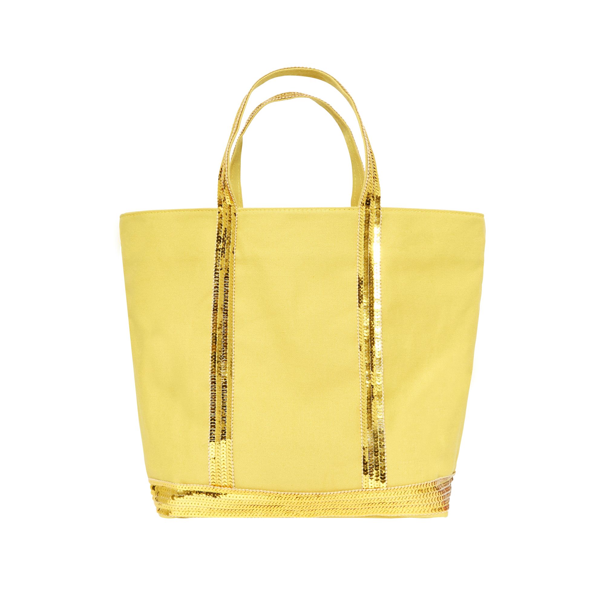 Medium Canvas Sequin Tote Bag Yellow Vanessa Bruno Fashion Adult