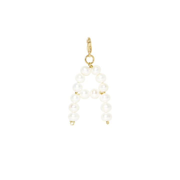 Letter A Pearl Pendant White