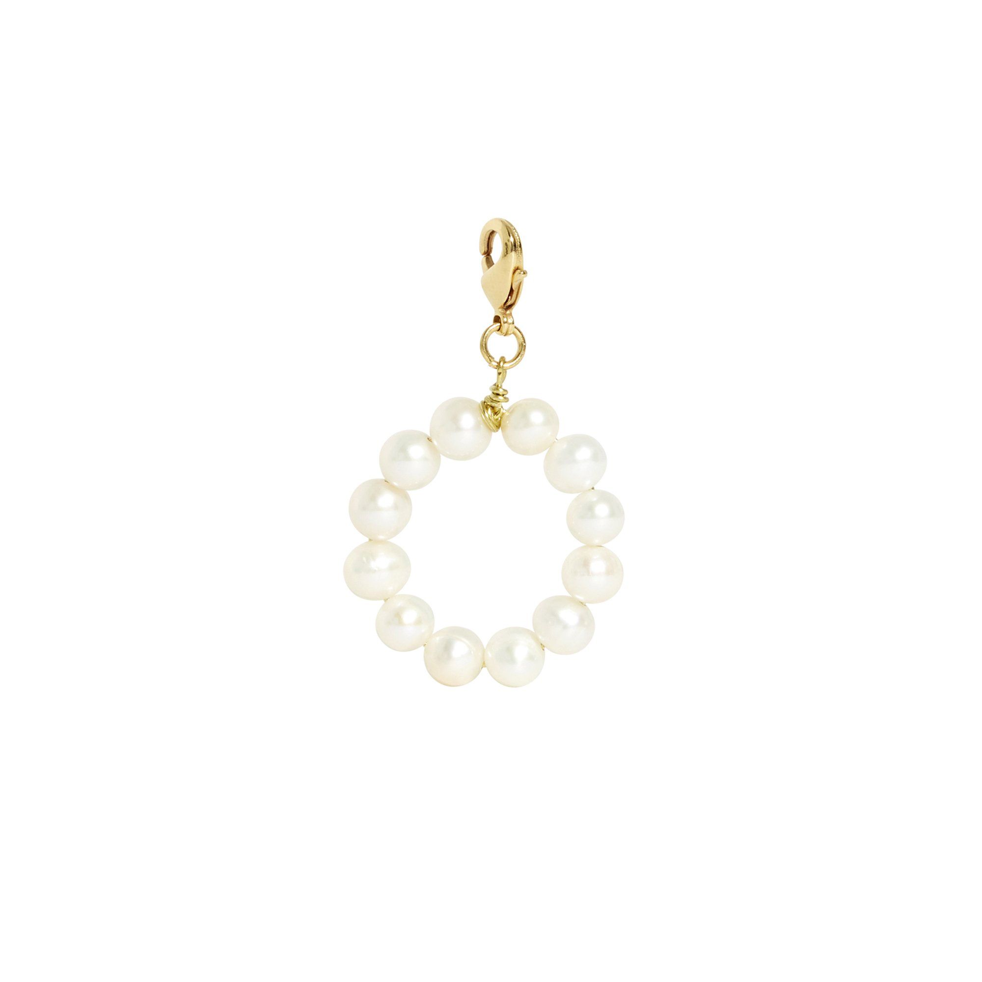 TIMELESS PEARLY Letter gold-tone pearl pendant