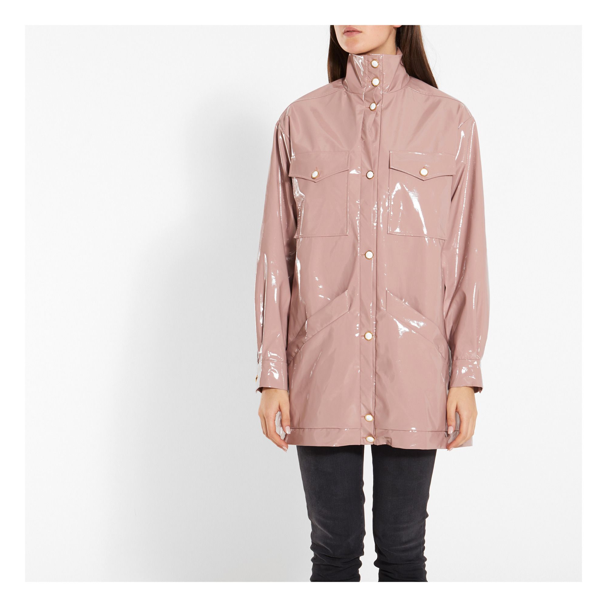 pink patent jacket