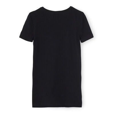 Camiseta Cuello V Algodón-Colección Mujer | Negro