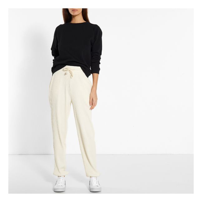 Ribbed Jogging Bottoms Off white