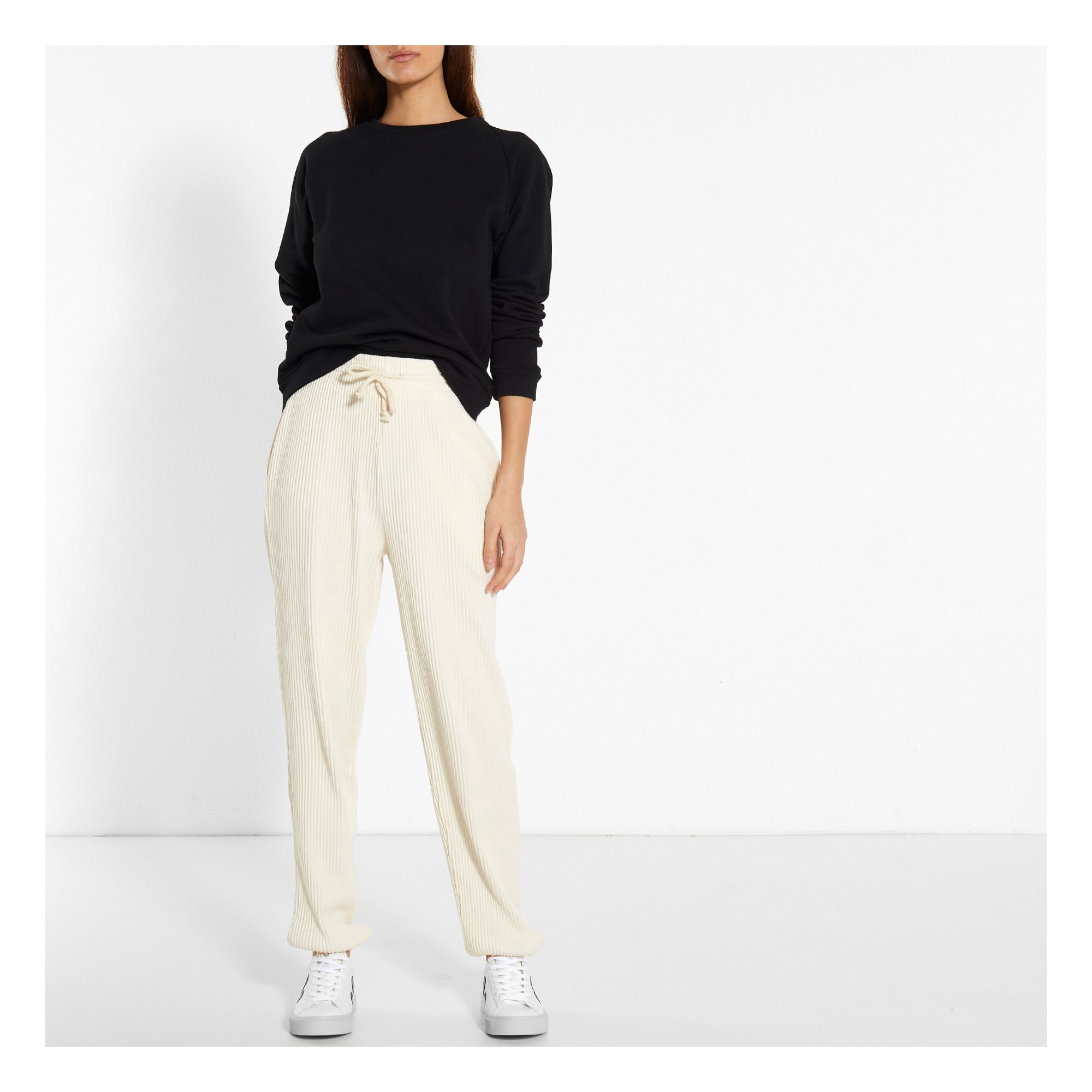 ribbed jogging bottoms