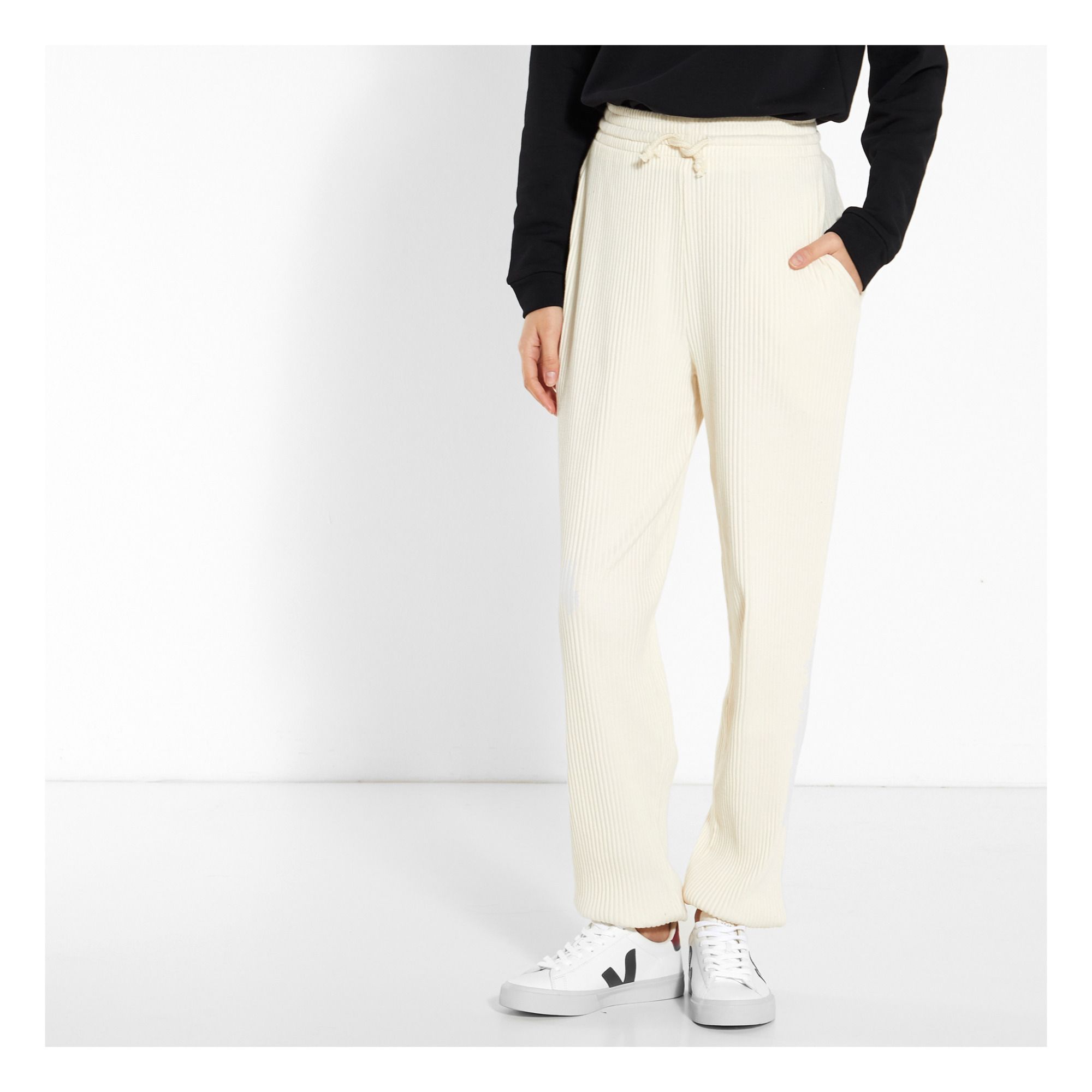 ribbed jogging bottoms