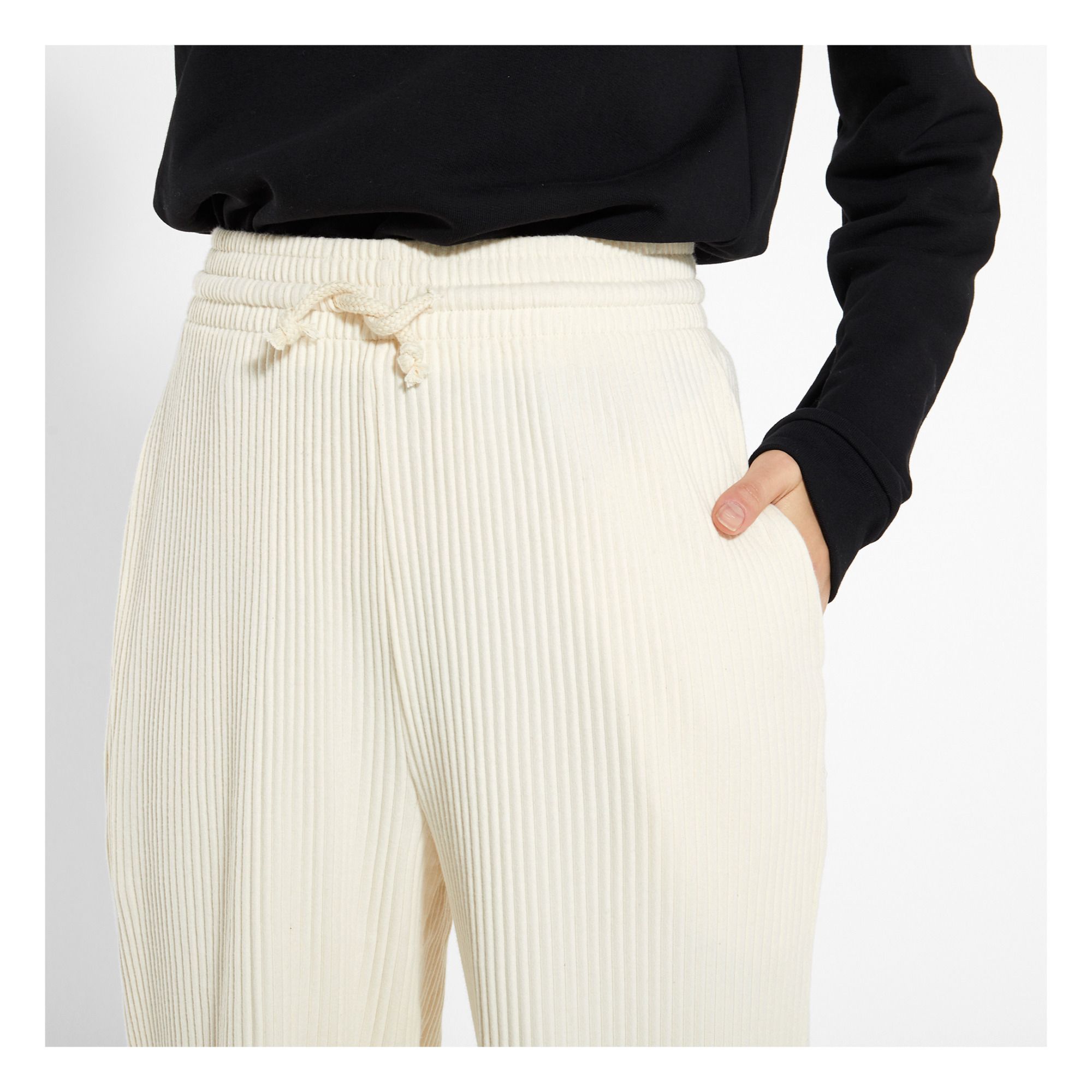 ribbed jogging bottoms