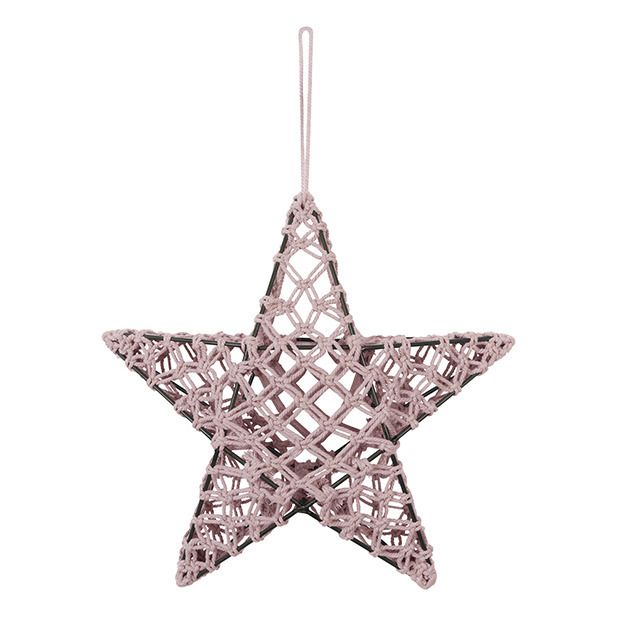 Numero 74 - Lampe étoile macramé - Dusty Pink S007