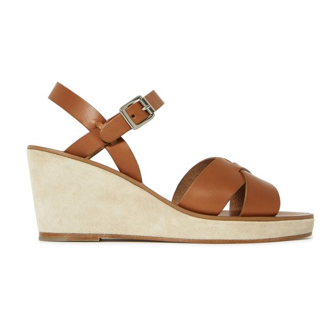 Sandali con zeppa Judith | Nocciola