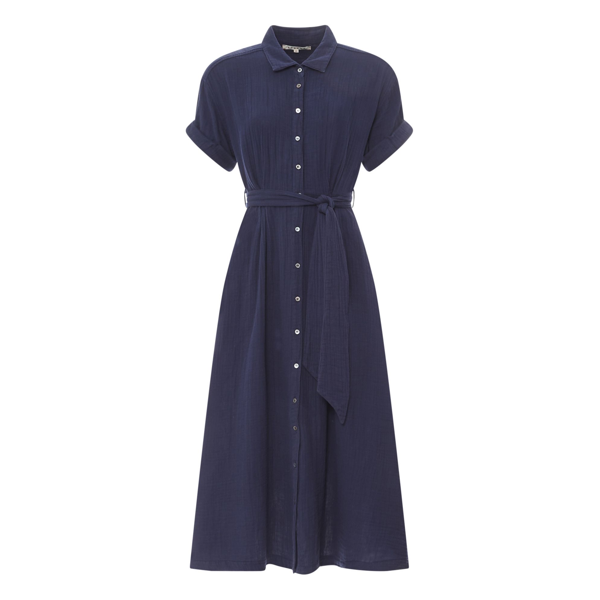 Robe Chemise Gaze de Coton Caylin Bleu marine Xirena Mode Adulte