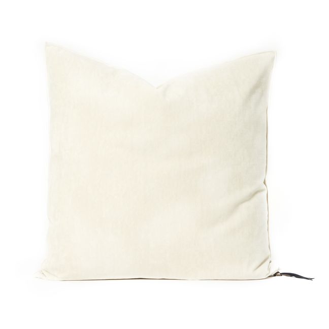 Coussin vice versa en velours vintage | Crème
