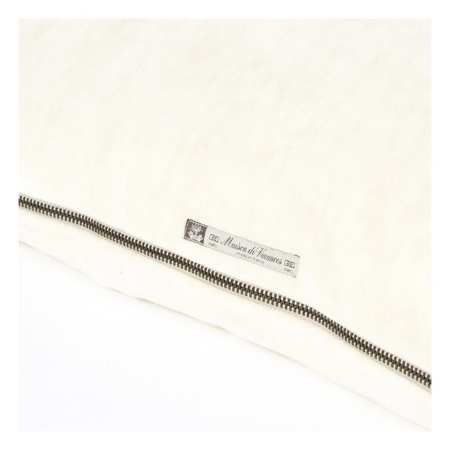 Coussin vice versa en velours vintage | Crème