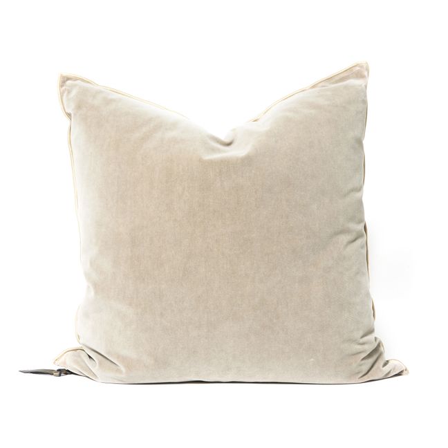 Kissen Vice Versa in Vintage-Samt | Zementgrau