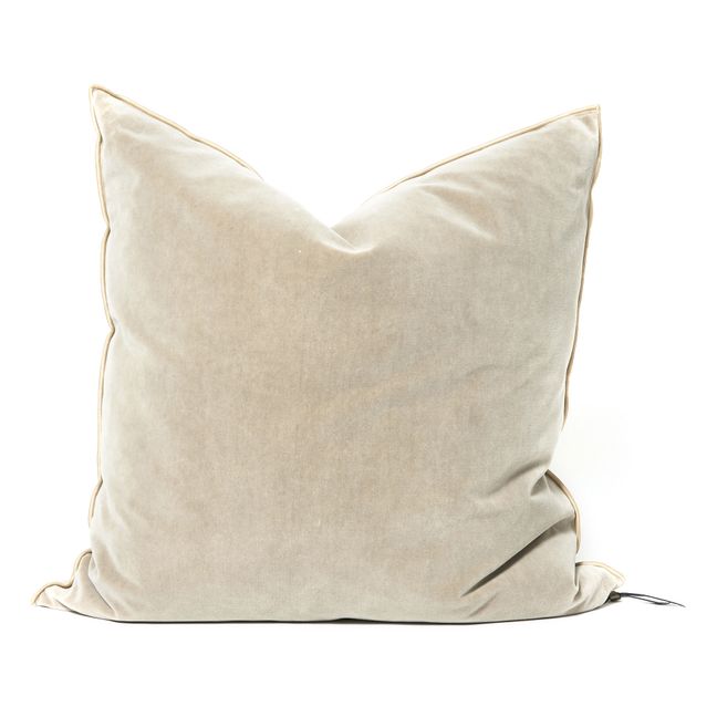 Kissen Vice Versa in Vintage-Samt | Zementgrau