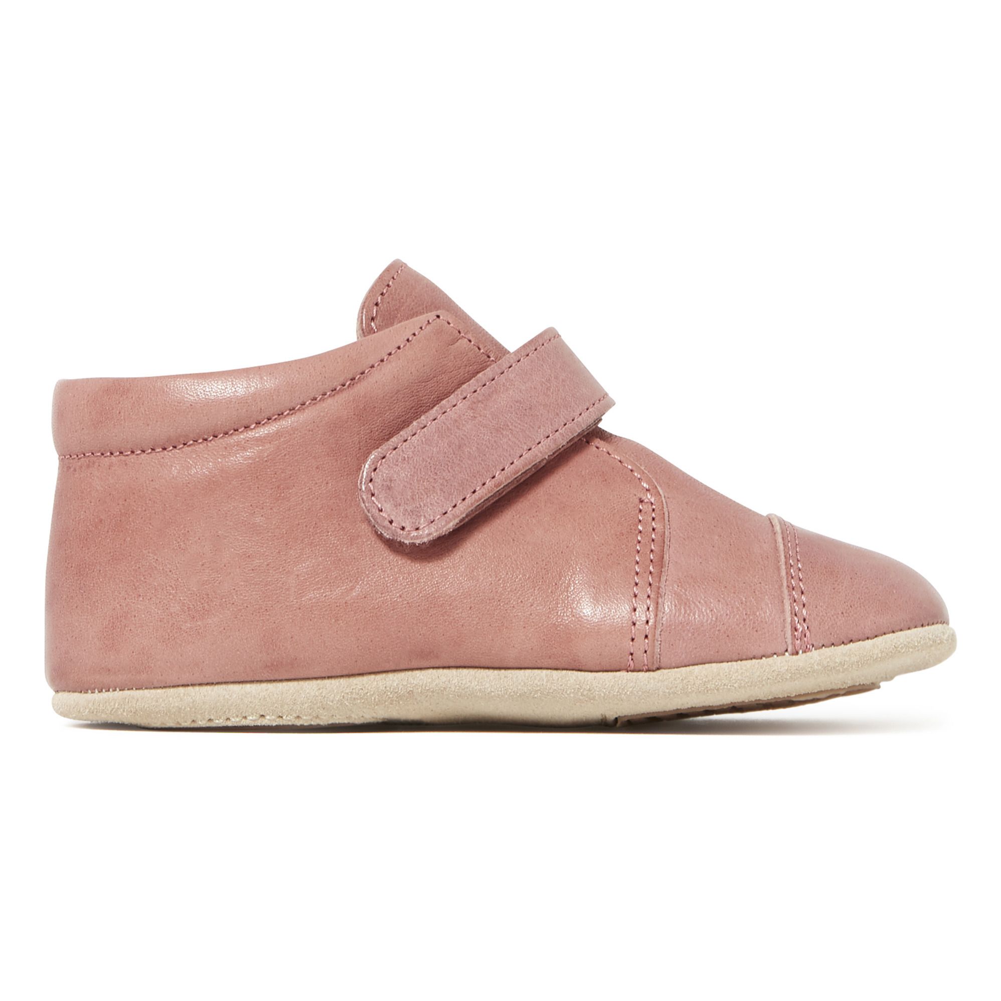 Petit Nord - Chaussons Scratchs - Fille - Vieux Rose