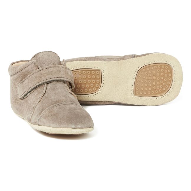 Chaussons Scratchs Gris taupe