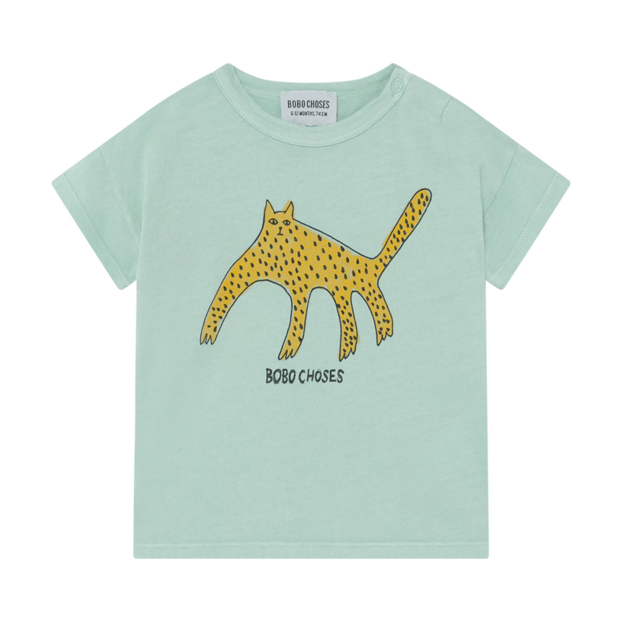 Bobo Choses - T-Shirt Léopard Coton Bio - Fille - Vert d'eau