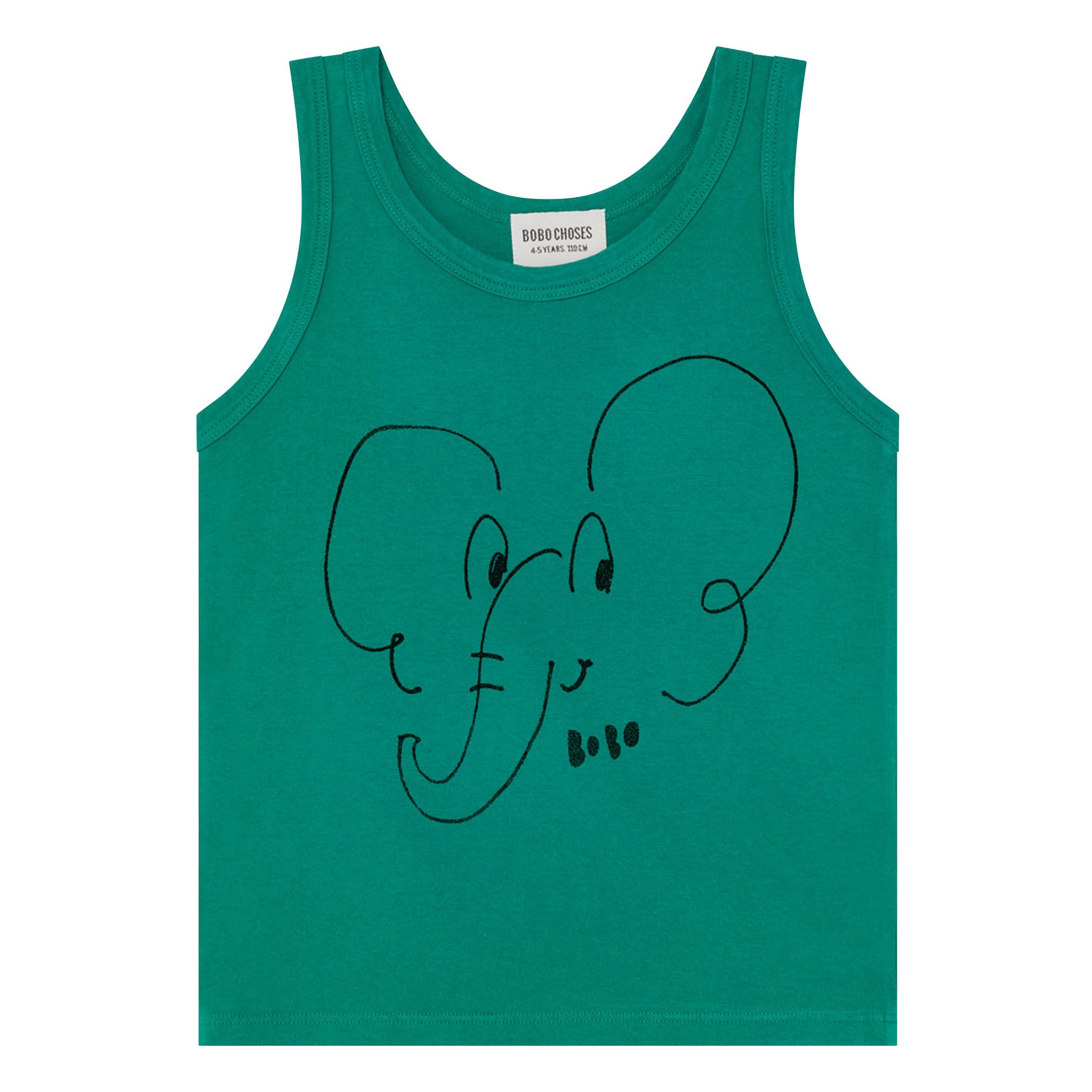 Bobo Choses - Débardeur Eléphant Coton Bio - Fille - Vert émeraude