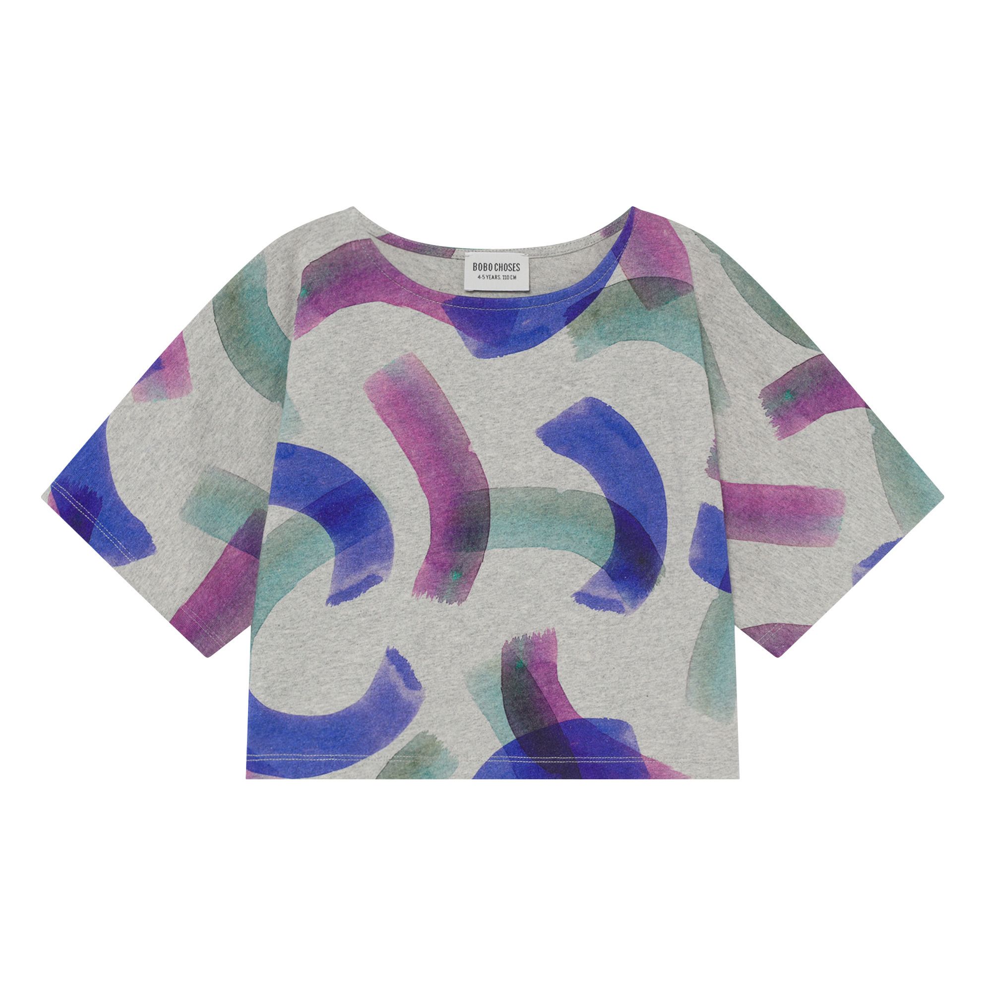 Bobo Choses - T-Shirt Motifs Coton Bio - Fille - Gris chiné