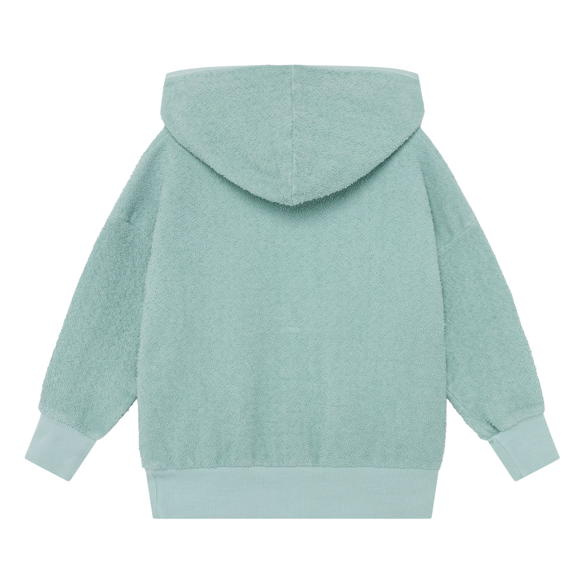 Organic Cotton Bouclette Sweatshirt Green water Bobo Choses