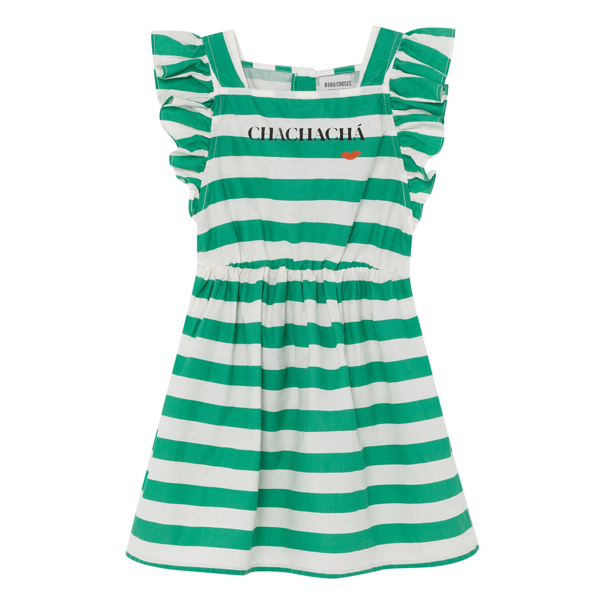 Bobo Choses - Robe Rayée Manches Volants - Fille - Blanc