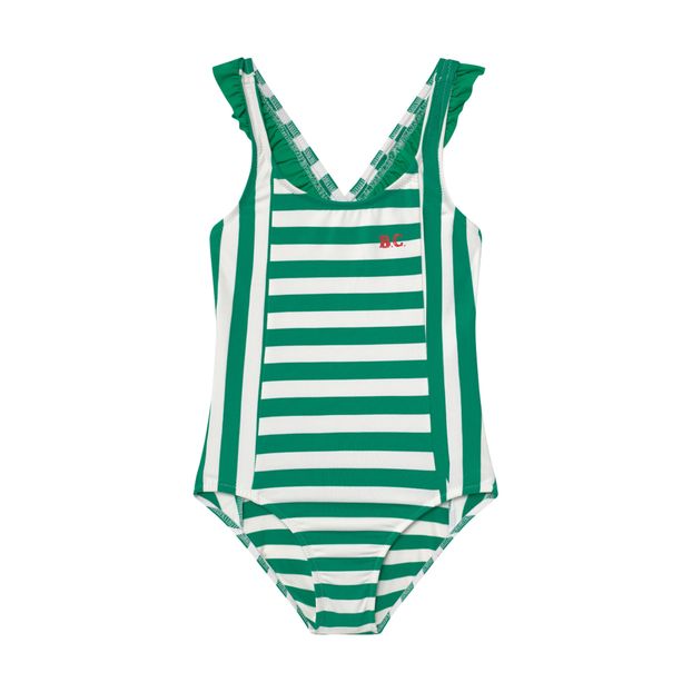 green striped swimsuit