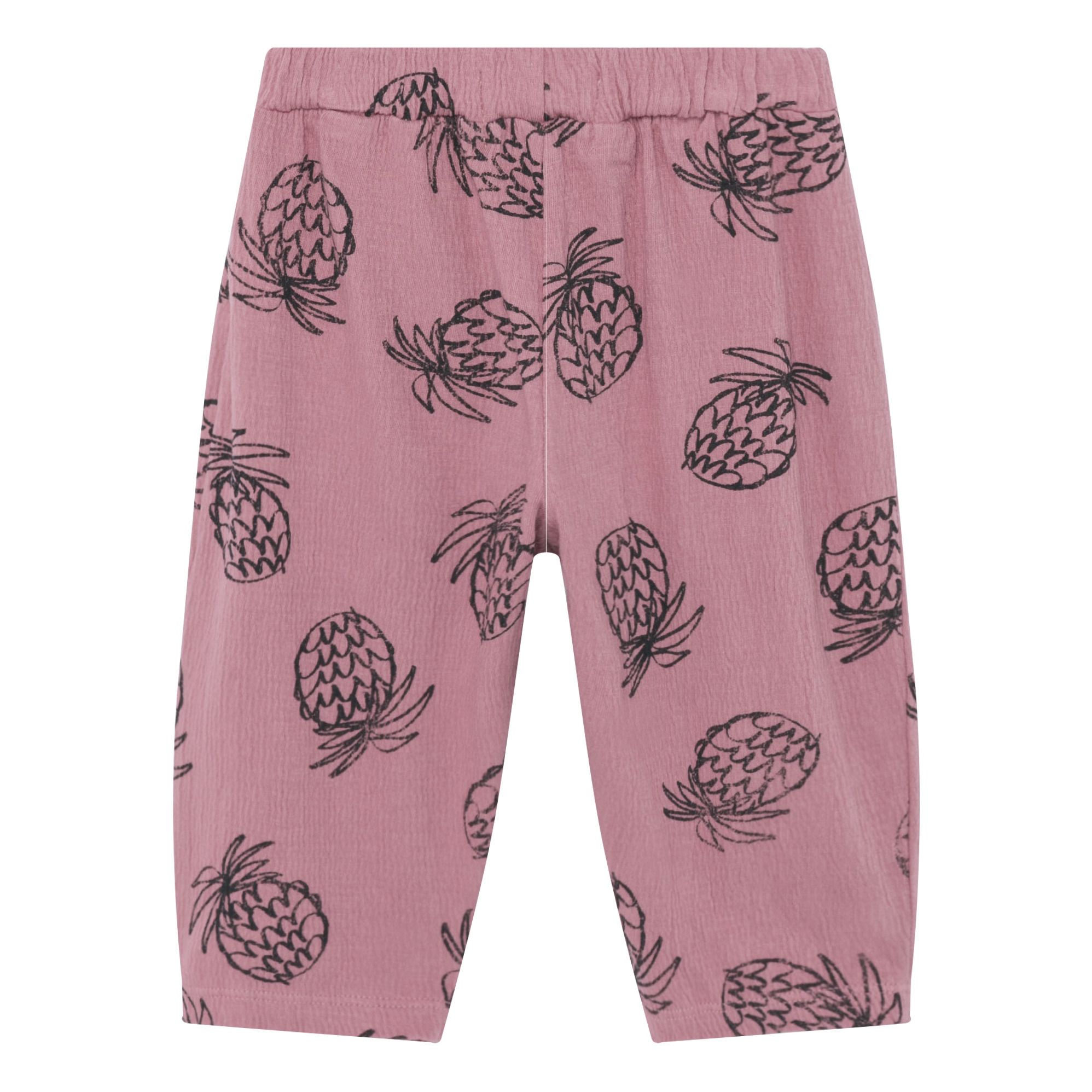 Organic Cotton Pineapple Trousers Dusty Pink Bobo Choses Fashion