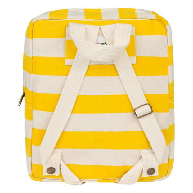 yellow striped backpack