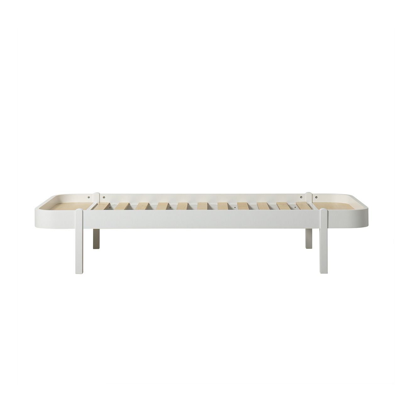Oliver Furniture - Lit Wood Lounger 90x200 cm en chêne - Blanc
