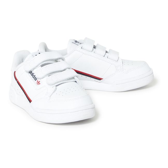 Snakers in pelle 3 scratchs Continental 80 Bianco
