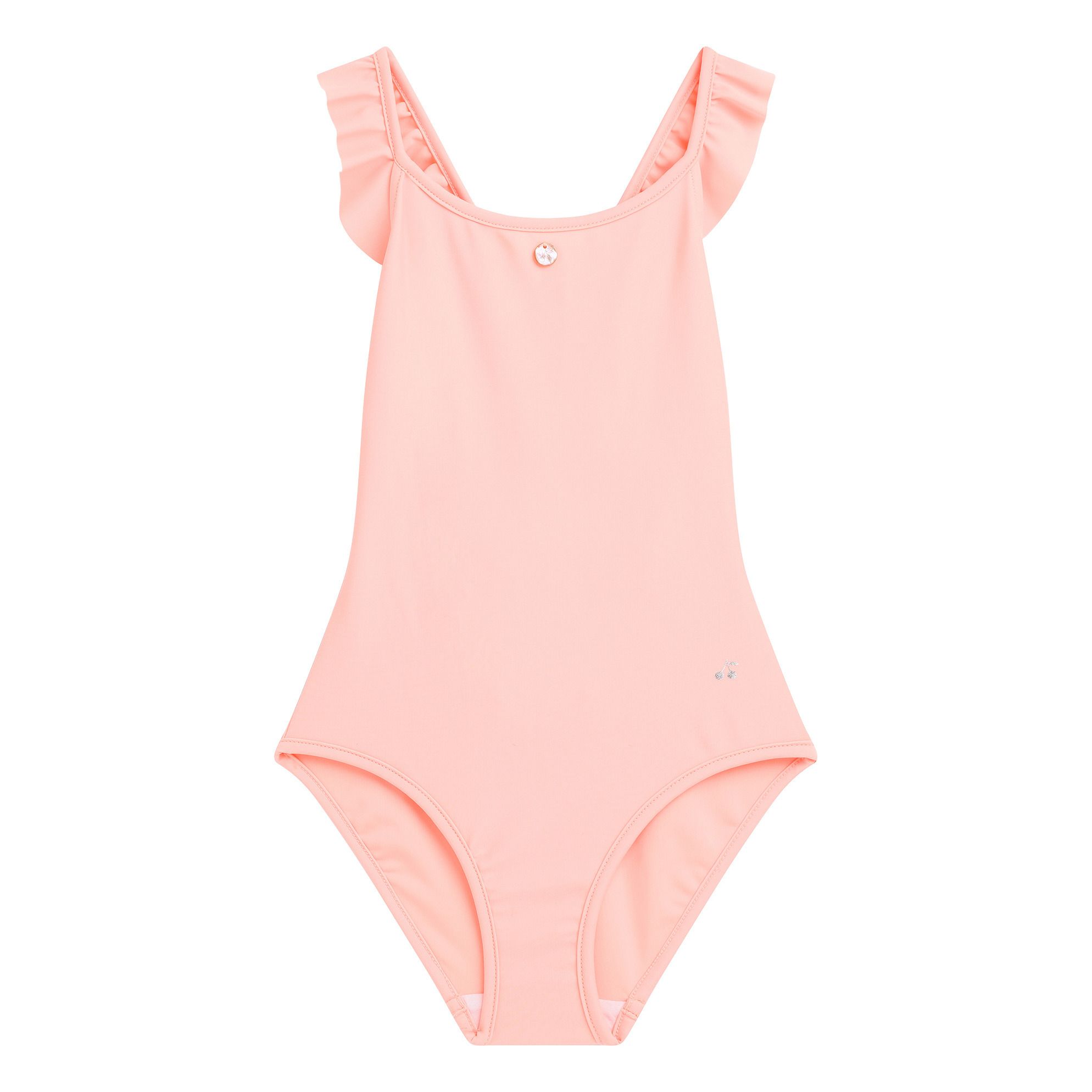 Bonpoint - One-piece Ruffles Swimsuit - Peach | Smallable