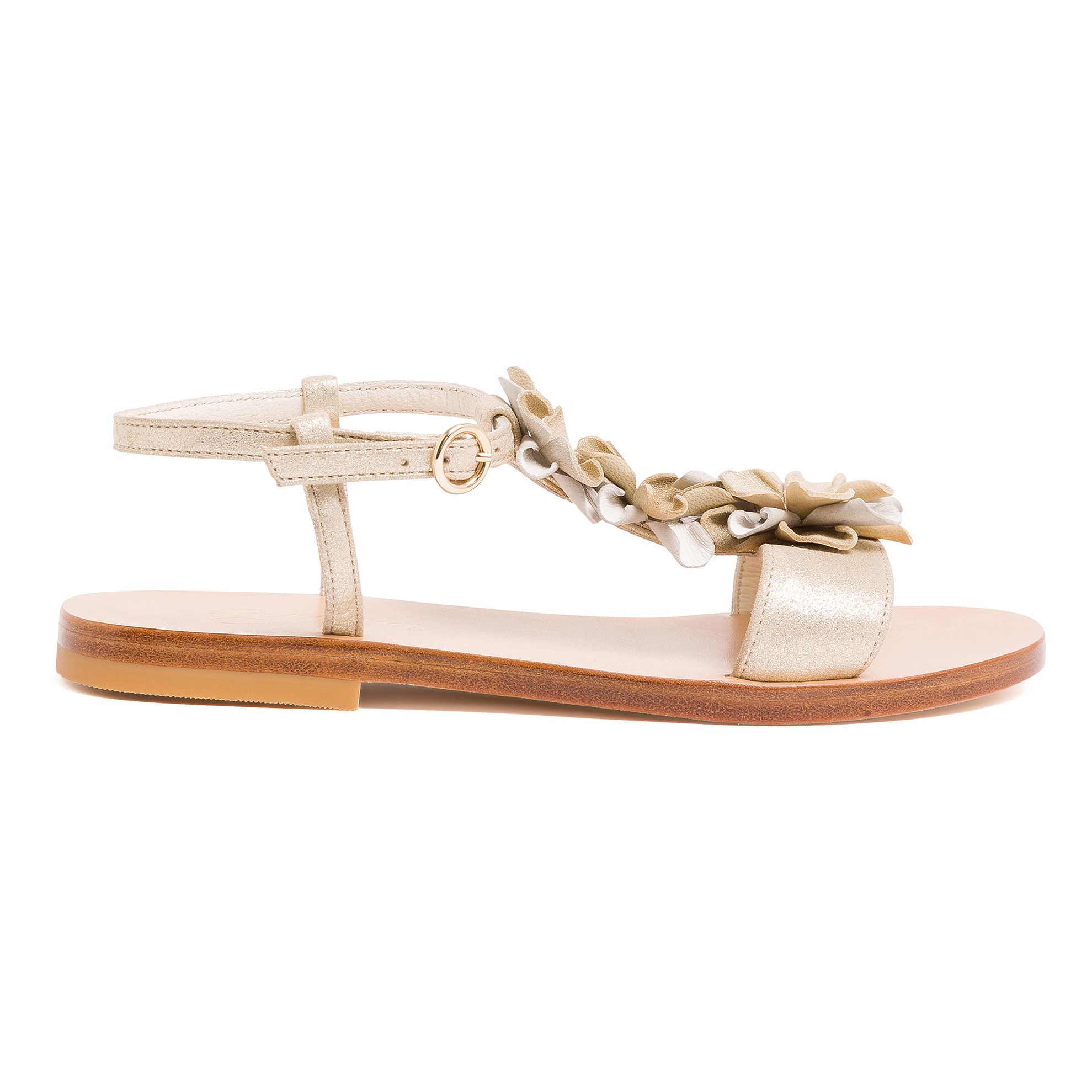 Bonpoint - Sandales Fleurs Poppie - Fille - Doré