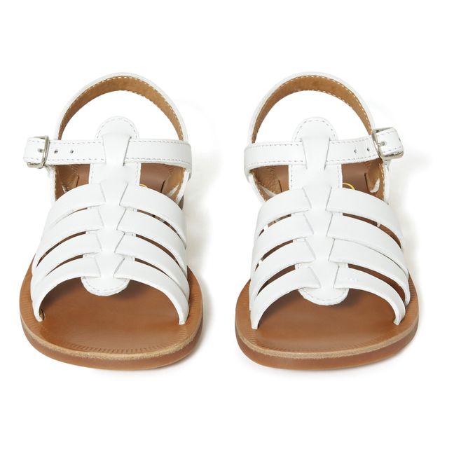 Sandalen Plagette Strap | Weiß