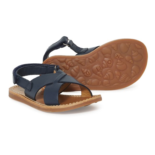 Sandalias Plage Stitch Cross | Azul Marino