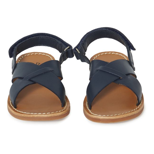 Sandalias Plage Stitch Cross | Azul Marino
