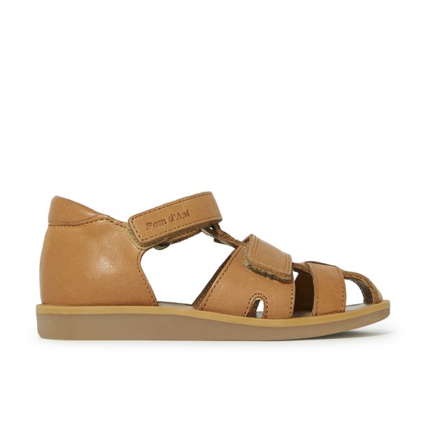 Poppy Boyes Strap Sandals Camel Pom d'Api Shoes Baby , Children