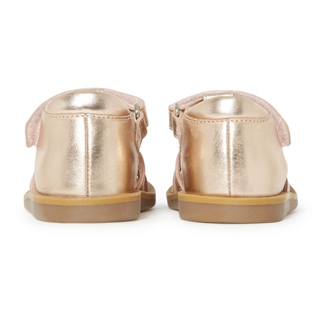 Sandales Poppy Strap | Or rose