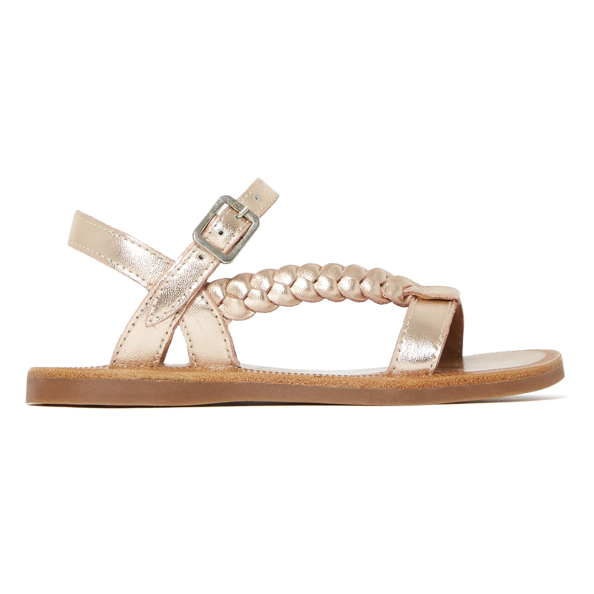 Pom d'Api - Sandales Plagette Antic - Fille - Or rose