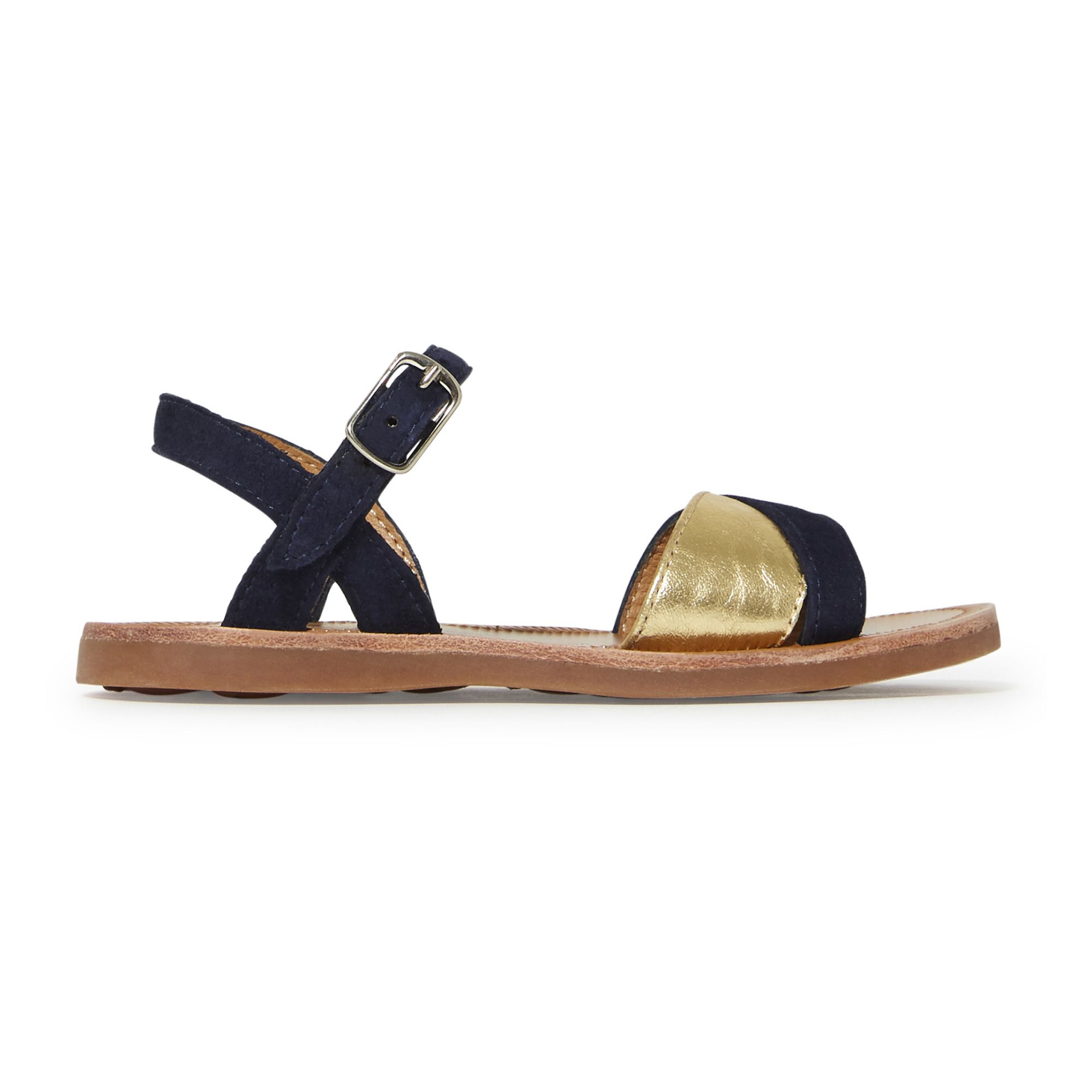 Pom d'Api - Sandales Plagette Tek - Fille - Bleu marine