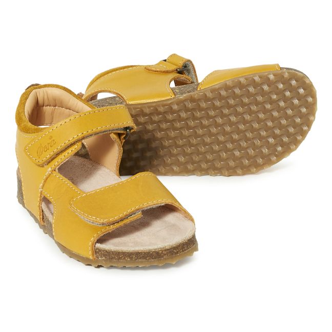Sandales Scratchs | Jaune moutarde