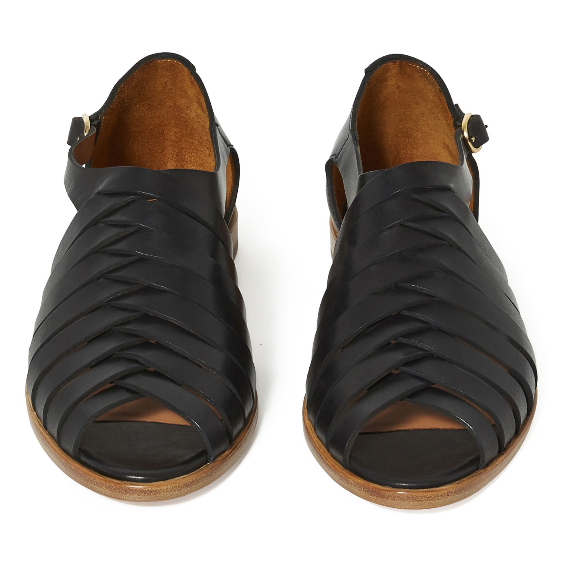 Kuala Leather Sandals Black Anthology Paris Shoes Adult