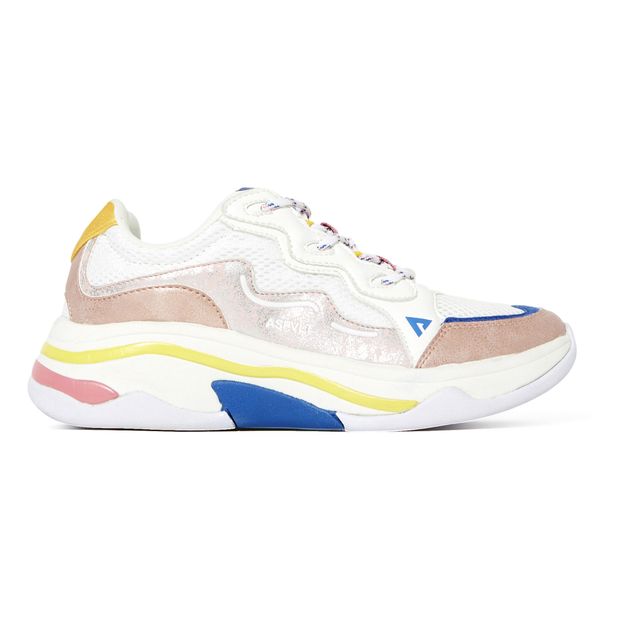 pink and gold trainers