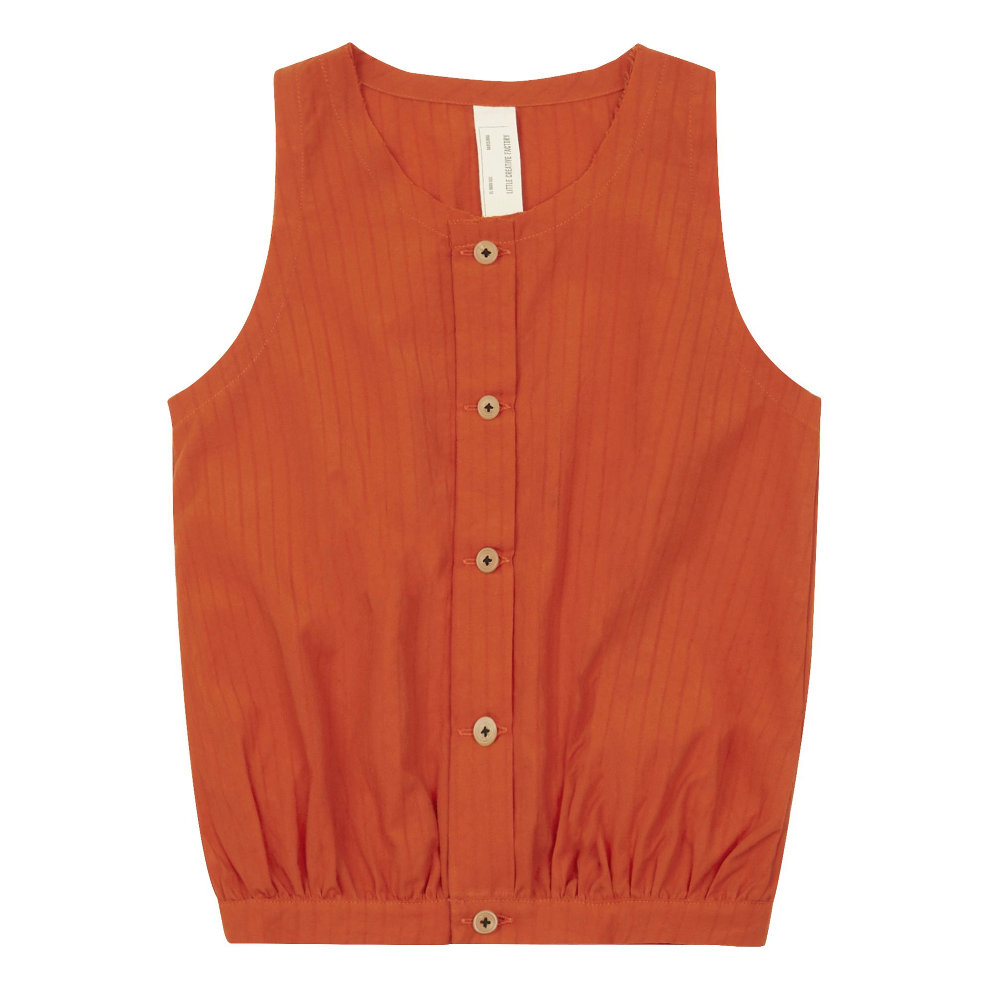 Little Creative Factory - Top Boutonné - Fille - Rouge vermillon