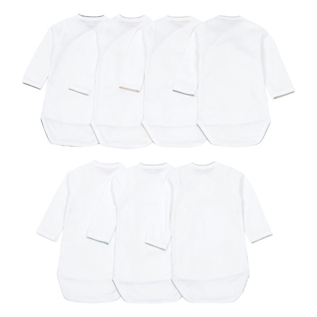 Pack 7 bodies Corazón | Blanco