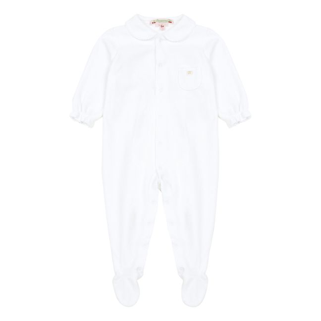 Pyjama Eponge Velours Blanc