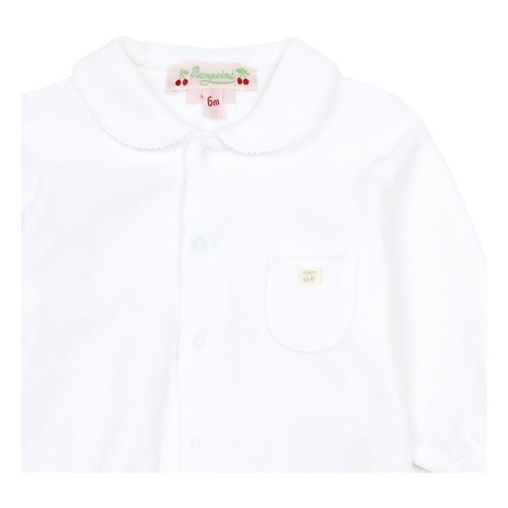 Velvet Terry Cloth Pyajama | White- Product image n°1